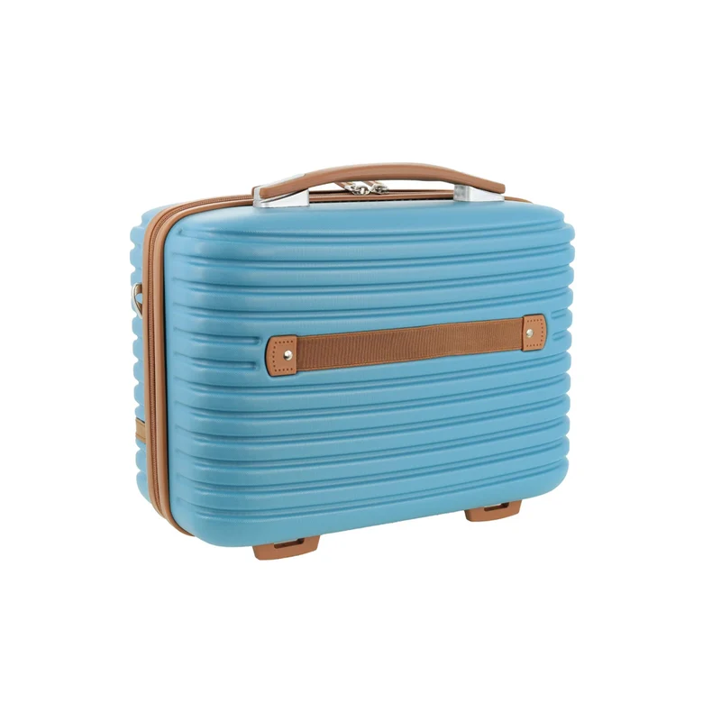 Pierre Cardin Hard-Shell Beauty Travel Suitcase w/Internal Zip 35cm Blue