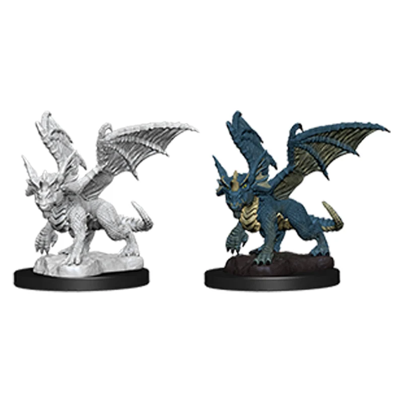 Wizkids D&D Nolzurs Marvelous Unpainted Miniatures Blue Dragon Wyrmling