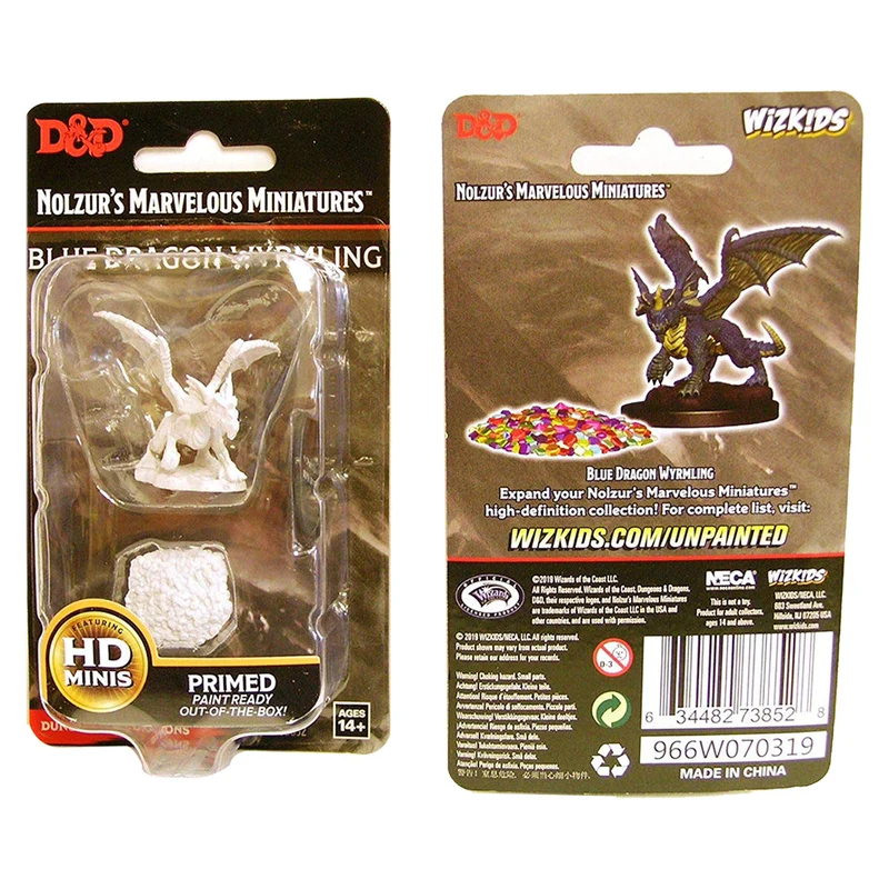 Wizkids D&D Nolzurs Marvelous Unpainted Miniatures Blue Dragon Wyrmling