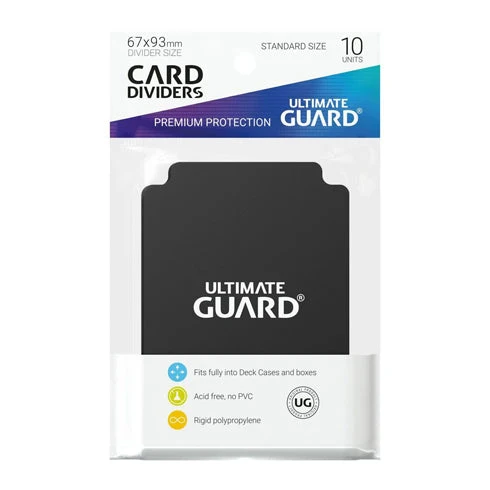 Ultimate Guard Card Dividers Standard Size Black 10ct