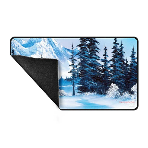 Ultra Pro Bob Ross Winter Paradise Black Stitched Playmat