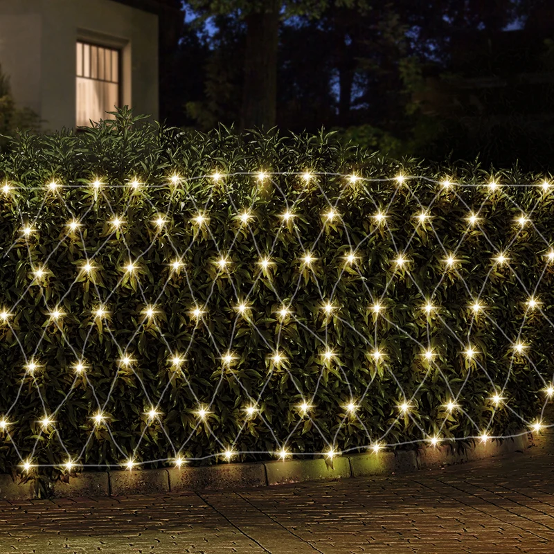 Jingle Jollys ChristmasLights 4mx6m Net String Light 1000 LED Warm White