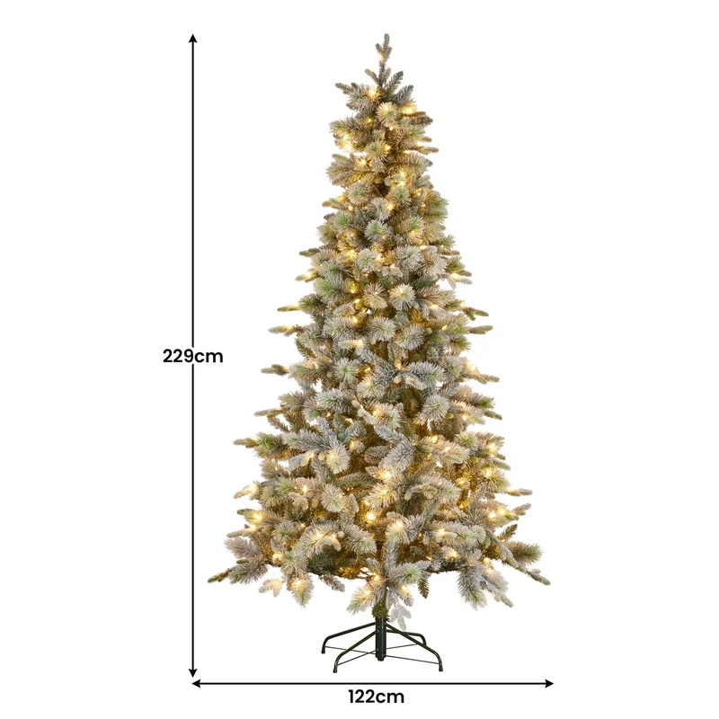 Christabelle 7.5ft Snowy Stamford Spruce Christmas Tree