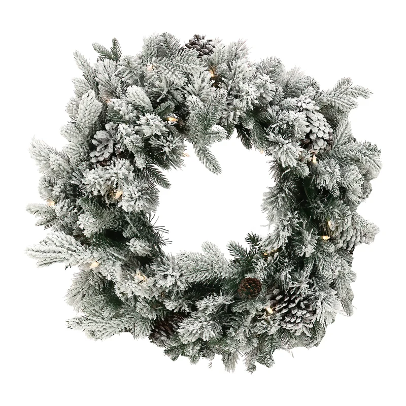 Christabelle LED Snowy Christmas Wreath 61cm