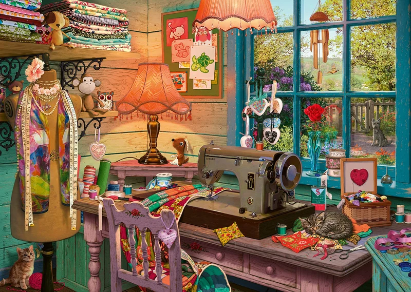 Ravensburger 1000pc My Haven No 2 the Sewing Shed Puzzle