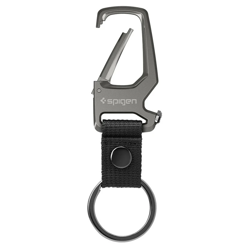 Spigen Universal Lifestyle and Travel Carabiner with Keyring Lifestyle and Travel - Gunmetal