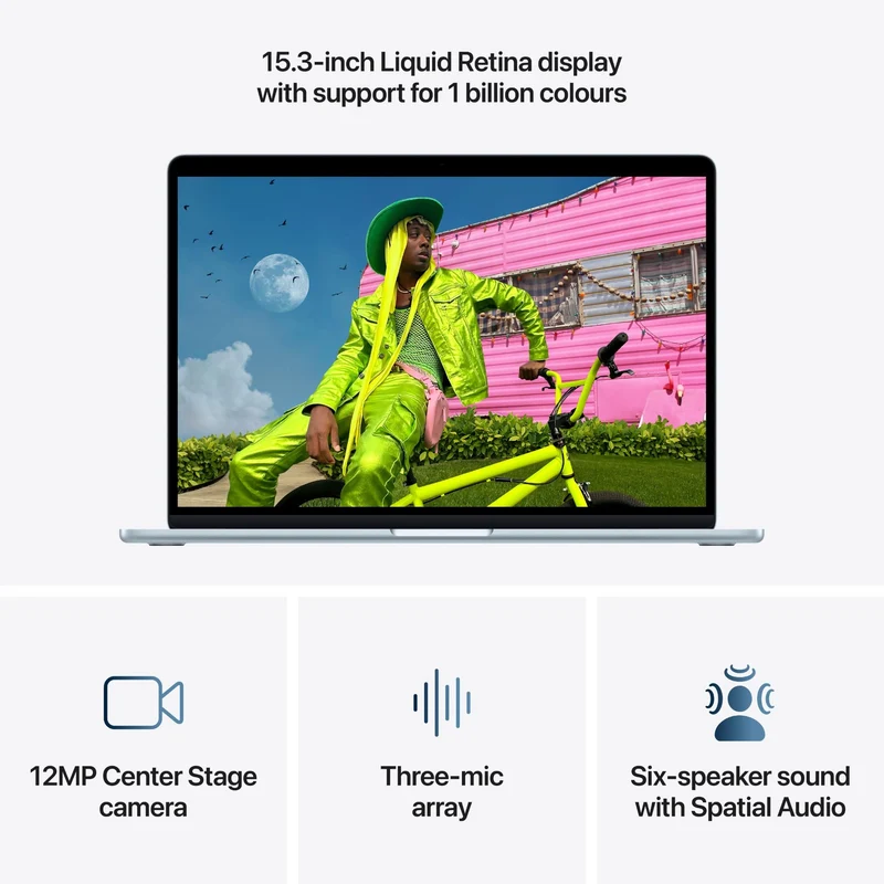 Apple MacBook Air 15-inch with M5 Chip, 512GB/16GB (Sky Blue)