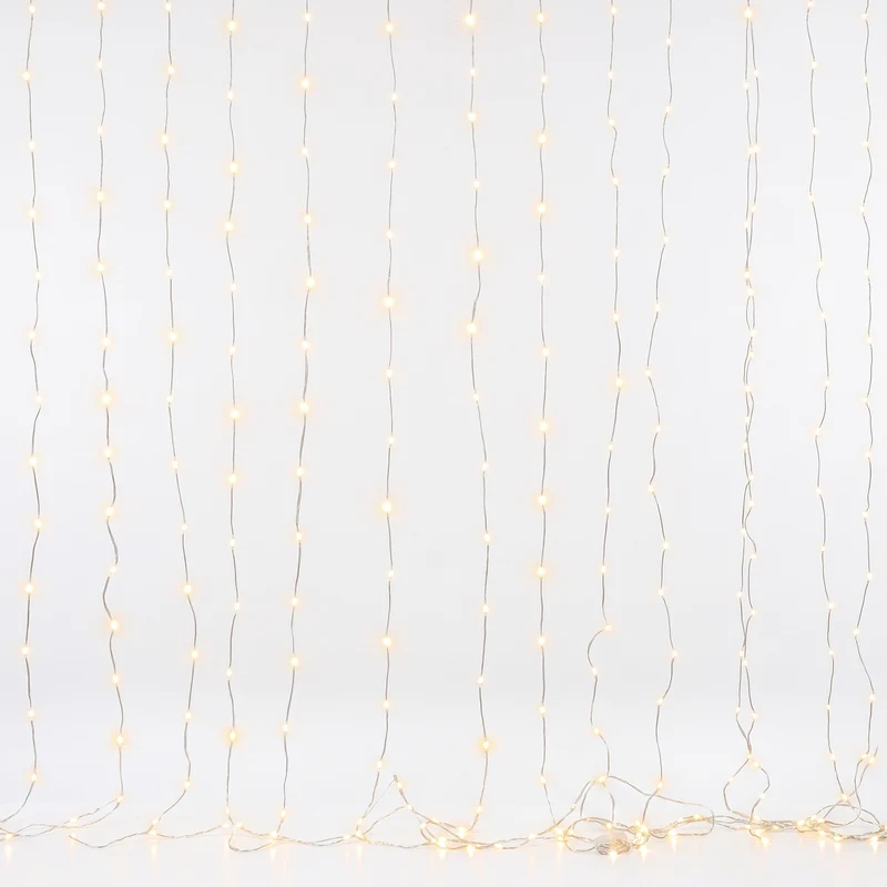 Jingle Jollys 3X3M Christmas Lights Curtain String Light 300 LED Warm White