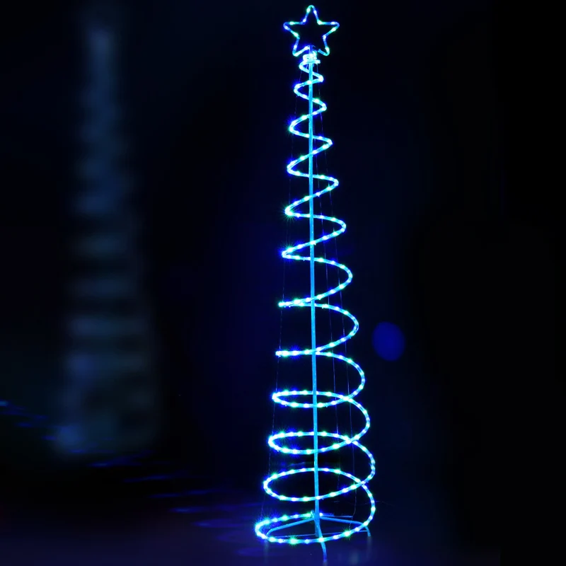 Jingle Jollys Solar Christmas Tree 2.4m Motif Lights 8 Modes Multi Colour