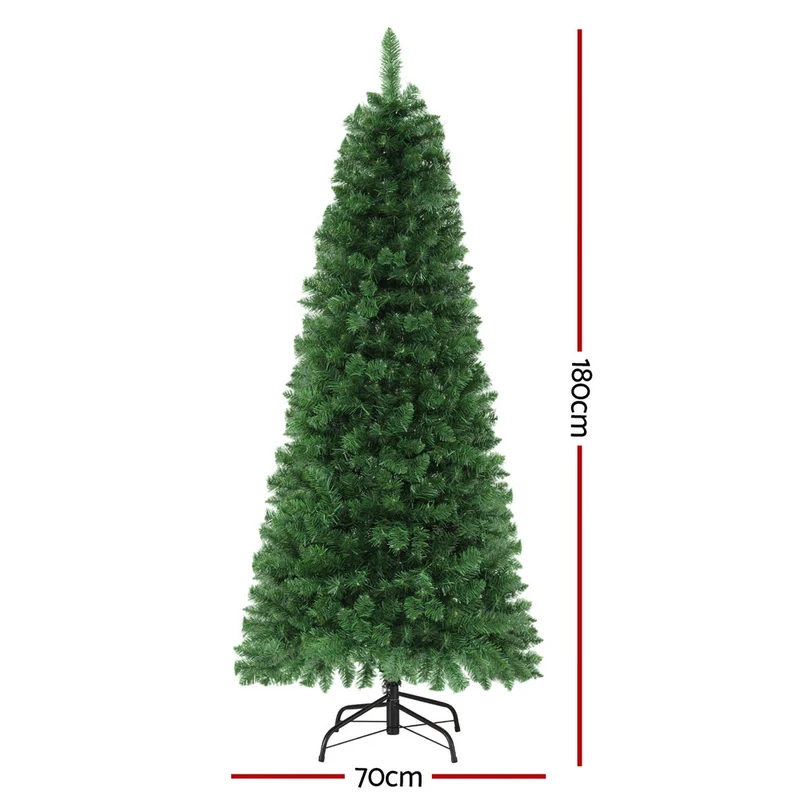 Jingle Jollys 1.8M Pre-lit Christmas Tree 9 Modes Dual Colour 200 LED Light Xmas