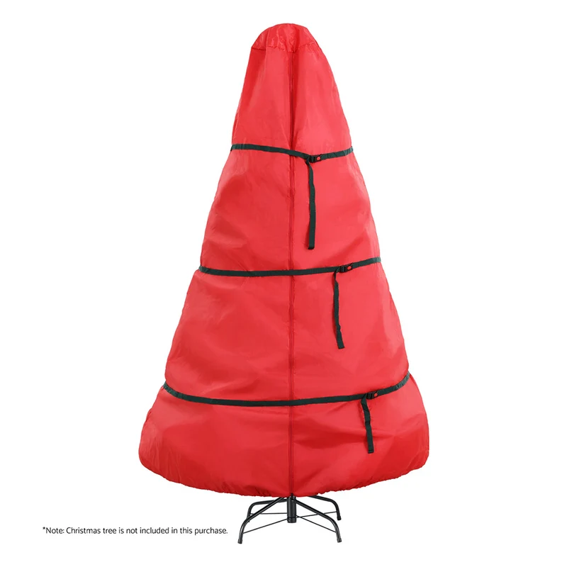 Jingle Jollys Christmas Tree Storage Bag Fits Up to 8ft Tree Xmas Bag Zipper Red