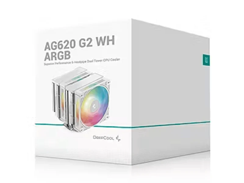DeepCool AG620 G2 ARGB Dual Tower CPU Cooler - White
