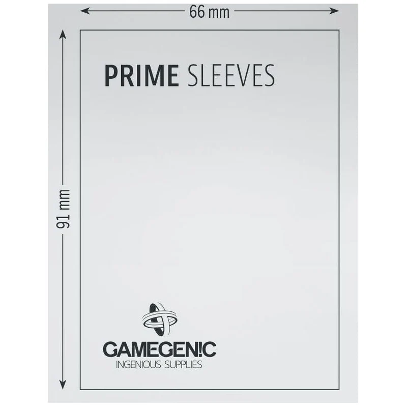 Gamegenic Prime Card Sleeves 66mmx91mm 100 Sleeves Per Pack (Black)
