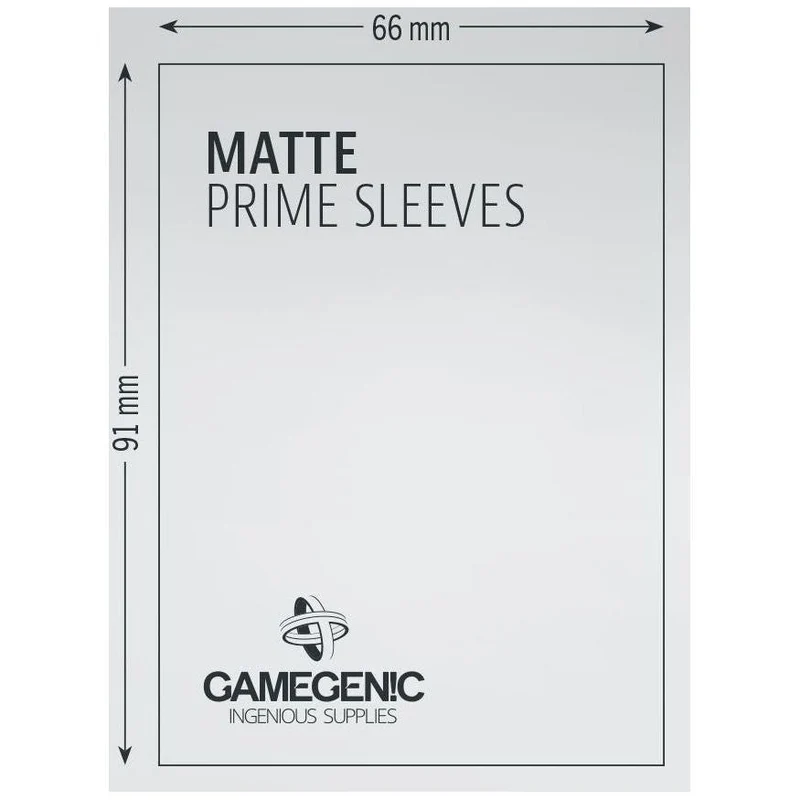 Gamegenic Matte Prime Card Sleeves 66mmx91mm 100 Sleeves Per Pack (Green)