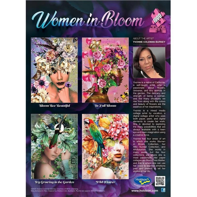 Holdson 1000pc Woman In Bloom Ivy Garden Puzzle