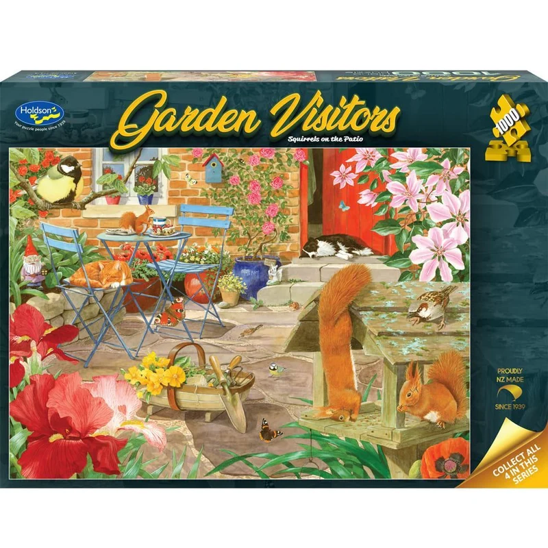 Holdson 1000pc Garden Visitors Squirrels Puzzle
