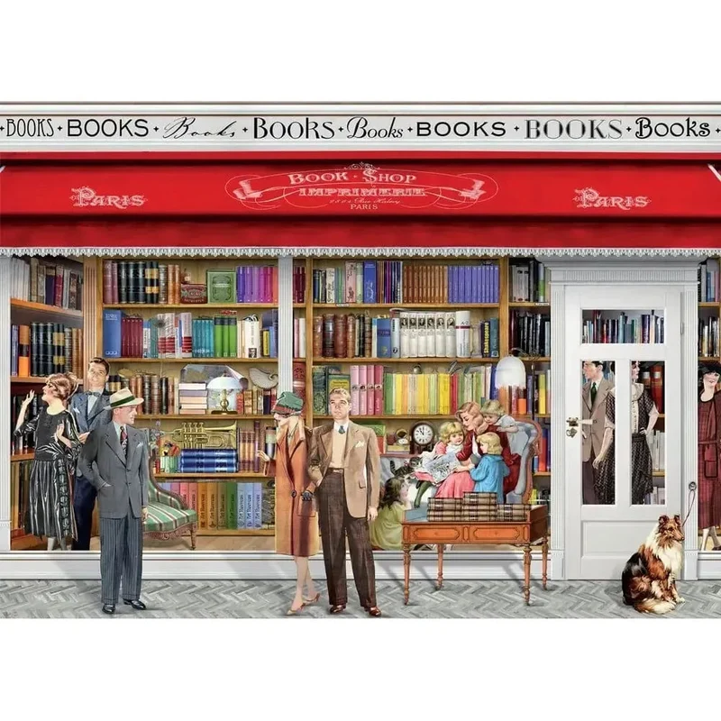 Holdson 1000pc Victorian Day Out Book Shop Puzzle