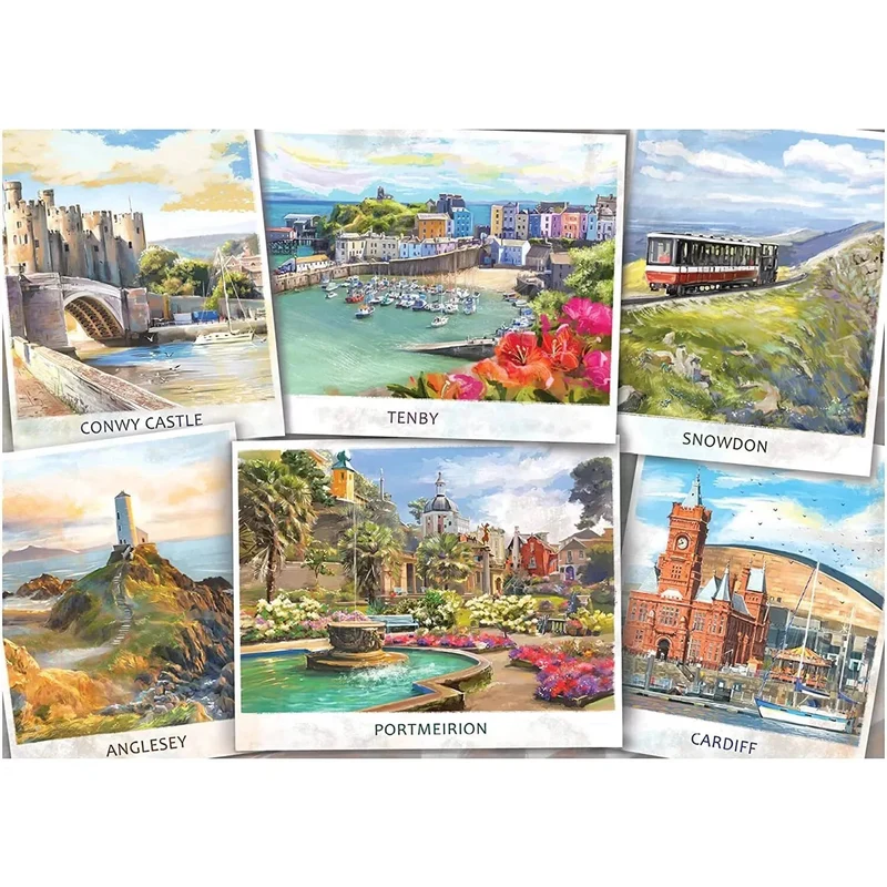 Falcon De Luxe 1000pc Welcome To Wales Puzzle