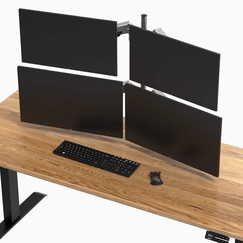 Desky Quad Monitor Arm - Black