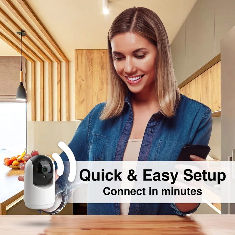 Connect Smart Home 2K Pan and Tilt Indoor Camera