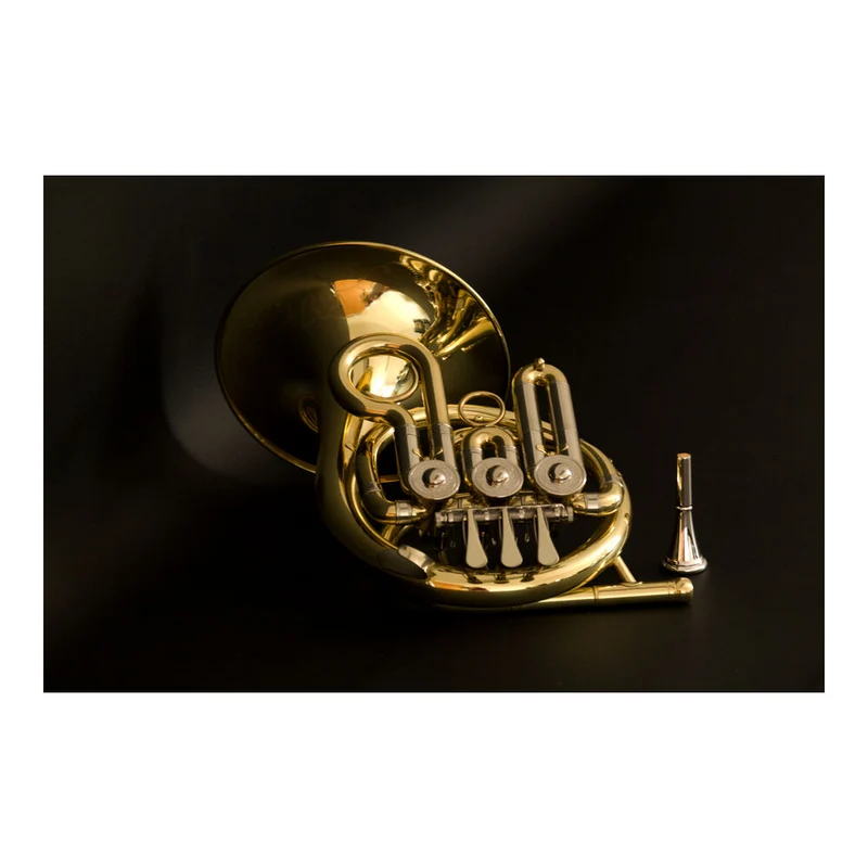 John Packer JP905 Mini Bb French Horn Musical Instrument - Brass Lacquer