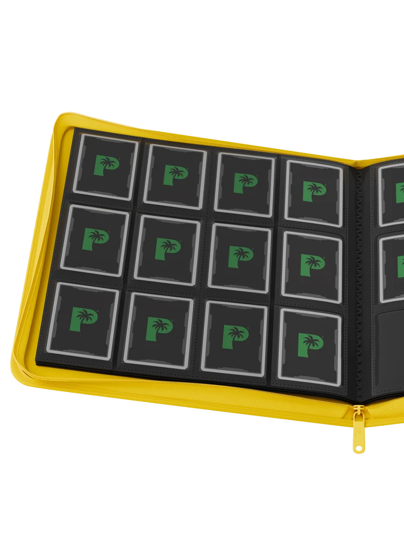 Palms Off Gaming STEALTH 12 Pocket Zip Trading Card Binder - Yellow
