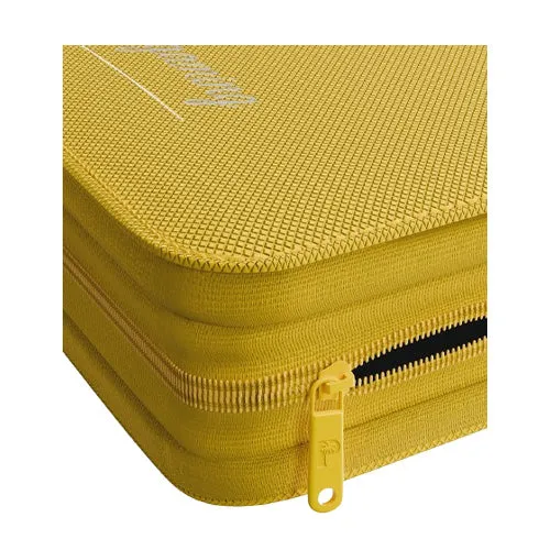 Palms Off Gaming Collector's Series 4 Pocket Card Loader TOP LOADER Clear Zip Binder - Yellow