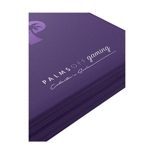 Palms Off Gaming Collector's Series 4 Pocket Card Loader TOP LOADER Clear Zip Binder - Purple