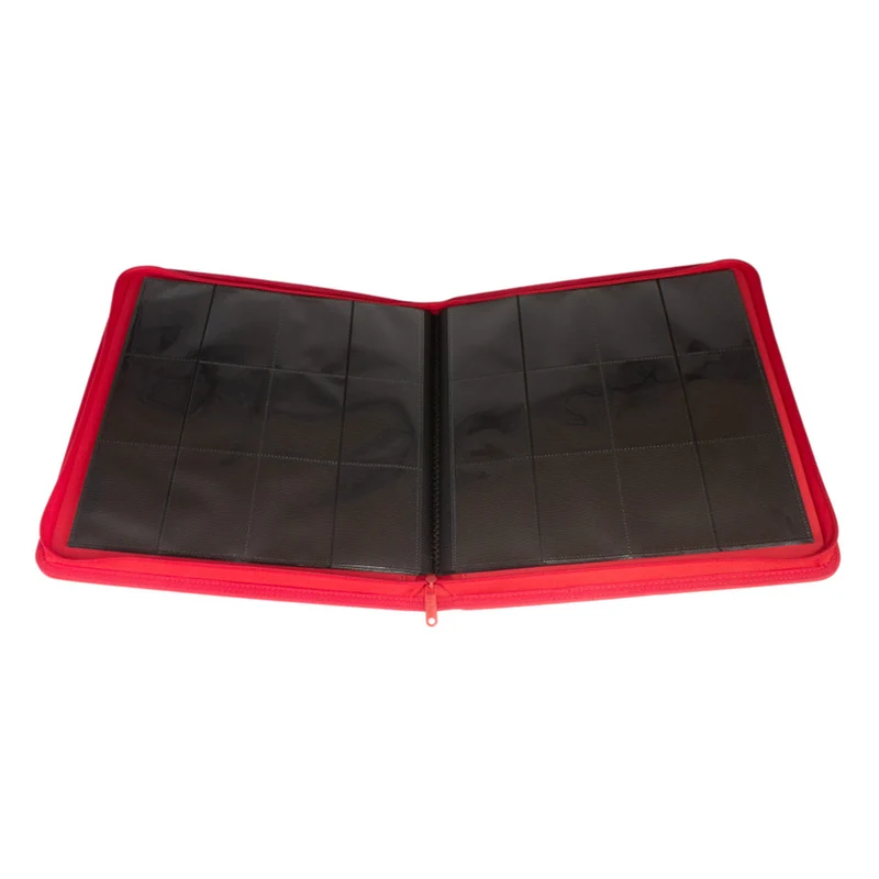 Palms Off Gaming STEALTH 12 Pocket Zip Trading Card Binder - Red