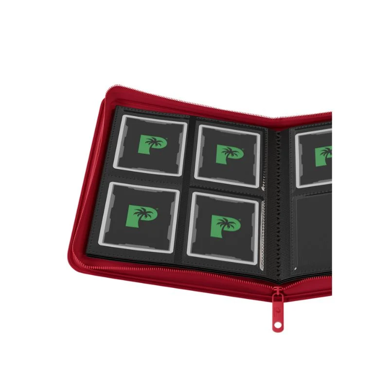 Palms Off Gaming Collector's Series 4 Pocket Zip Trading Card Binder - Red