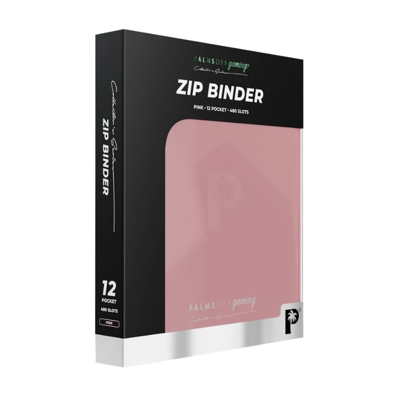 Palms Off Gaming Collector's Series 12 Pocket Zip Trading Card Binder - Pink