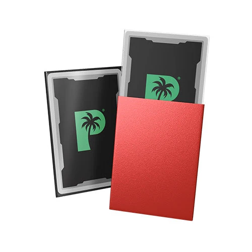 Palms Off Gaming Palms Off Standard 100pc Blackout Deck Sleeves - Red Matte