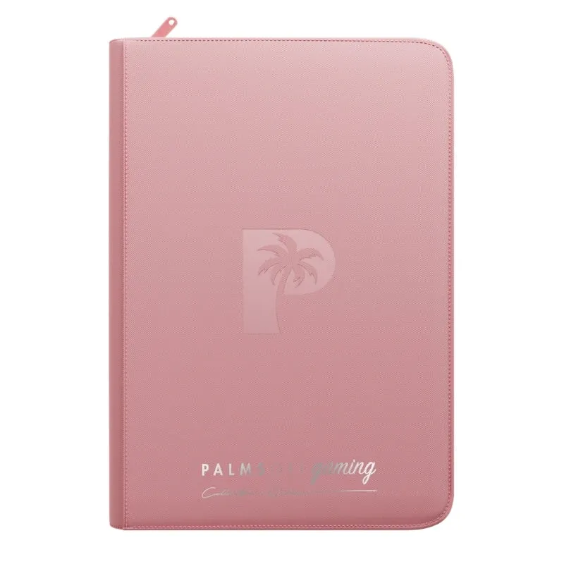 Palms Off Gaming Collector's Series Card Loader TOP LOADER Clear Zip Binder - Pink