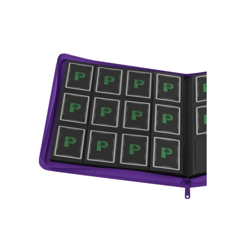 Palms Off Gaming Collector's Series 12 Pocket Zip Trading Card Binder - Purple