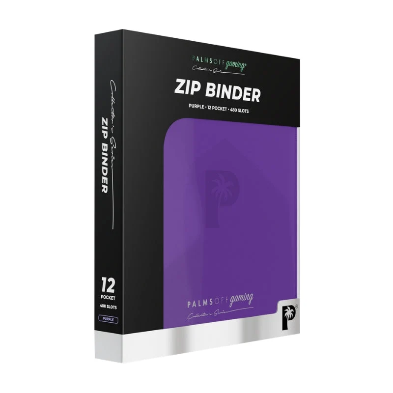 Palms Off Gaming Collector's Series 12 Pocket Zip Trading Card Binder - Purple
