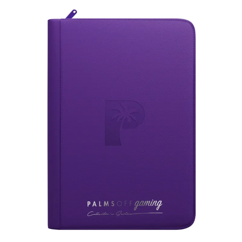 Palms Off Gaming Collector's Series 9 Pocket Zip Trading Card Binder - Purple