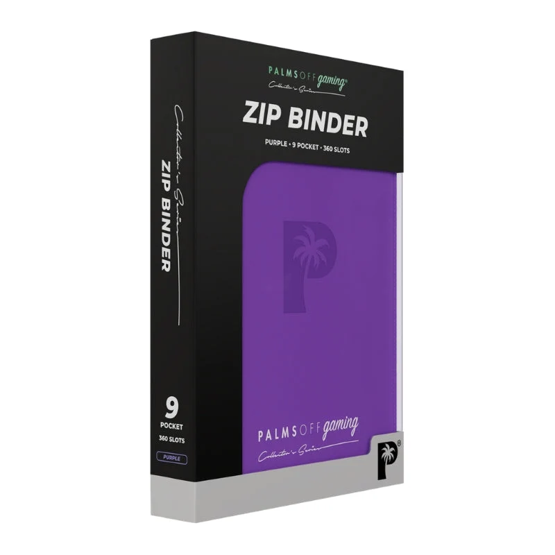 Palms Off Gaming Collector's Series 9 Pocket Zip Trading Card Binder - Purple