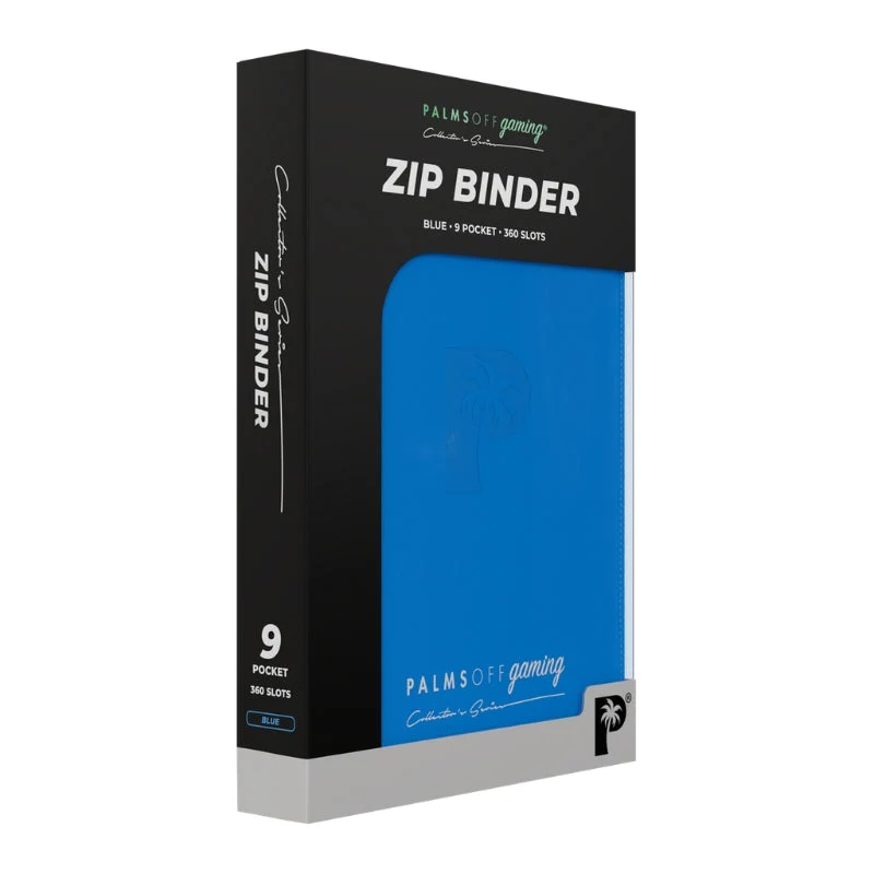 Palms Off Gaming Collector's Series 9 Pocket Zip Trading Card Binder - Blue
