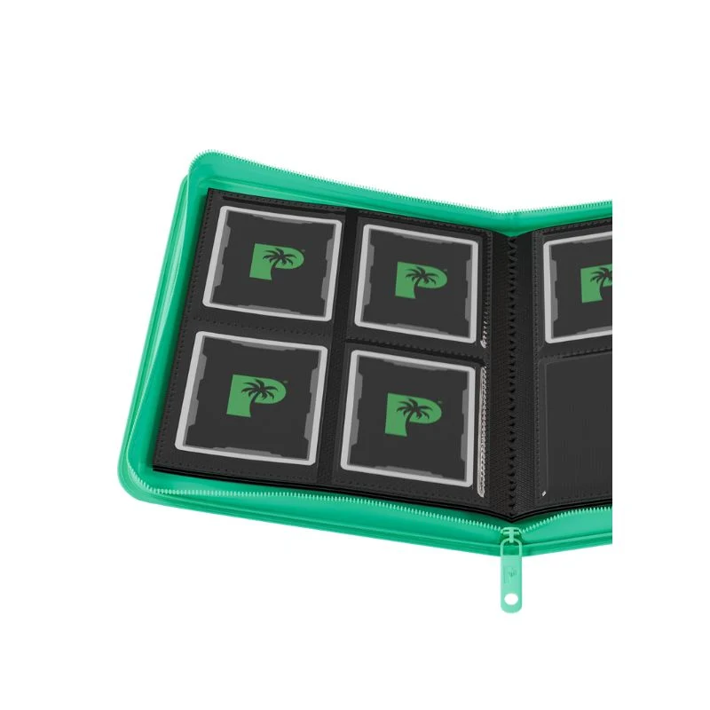 Palms Off Gaming Collector's Series 4 Pocket Zip Trading Card Binder - Turquoise