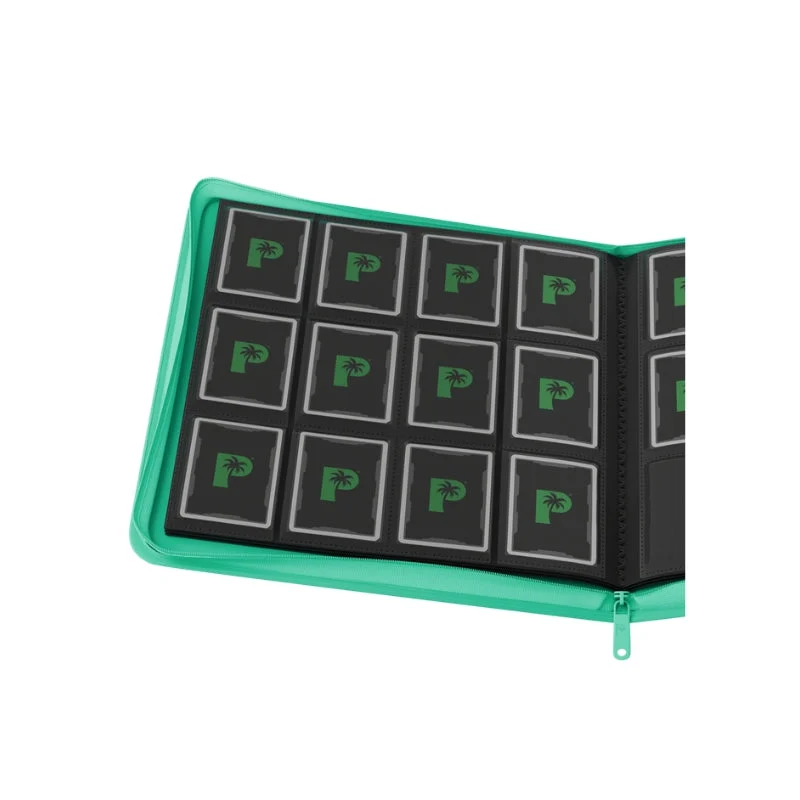 Palms Off Gaming Collector's Series 12 Pocket Zip Trading Card Binder - Turquoise