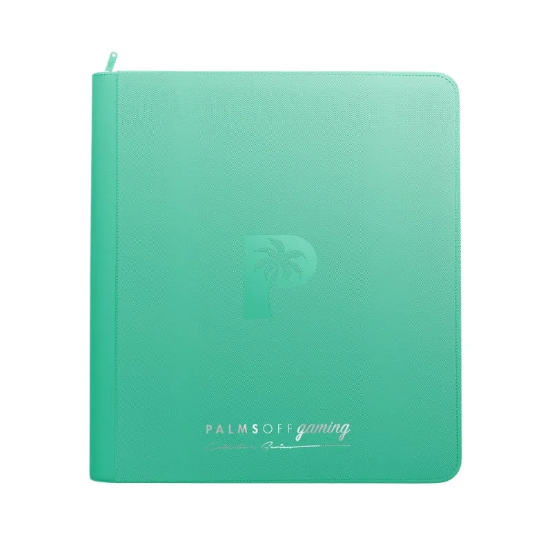 Palms Off Gaming Collector's Series 12 Pocket Zip Trading Card Binder - Turquoise