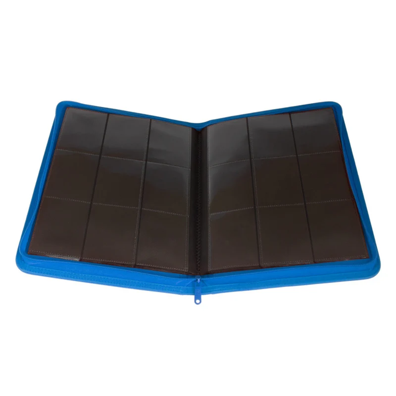 Palms Off Gaming STEALTH 9 Pocket Zip Trading Card Binder - Blue