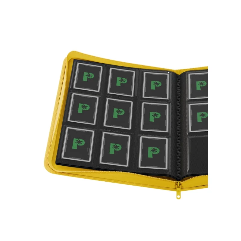 Palms Off Gaming Collector's Series 9 Pocket Zip Trading Card Binder - Yellow
