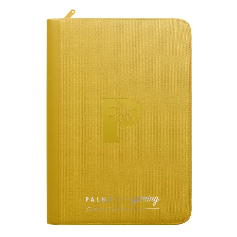 Palms Off Gaming Collector's Series 9 Pocket Zip Trading Card Binder - Yellow