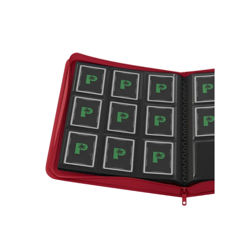 Palms Off Gaming Collector's Series 9 Pocket Zip Trading Card Binder - Red