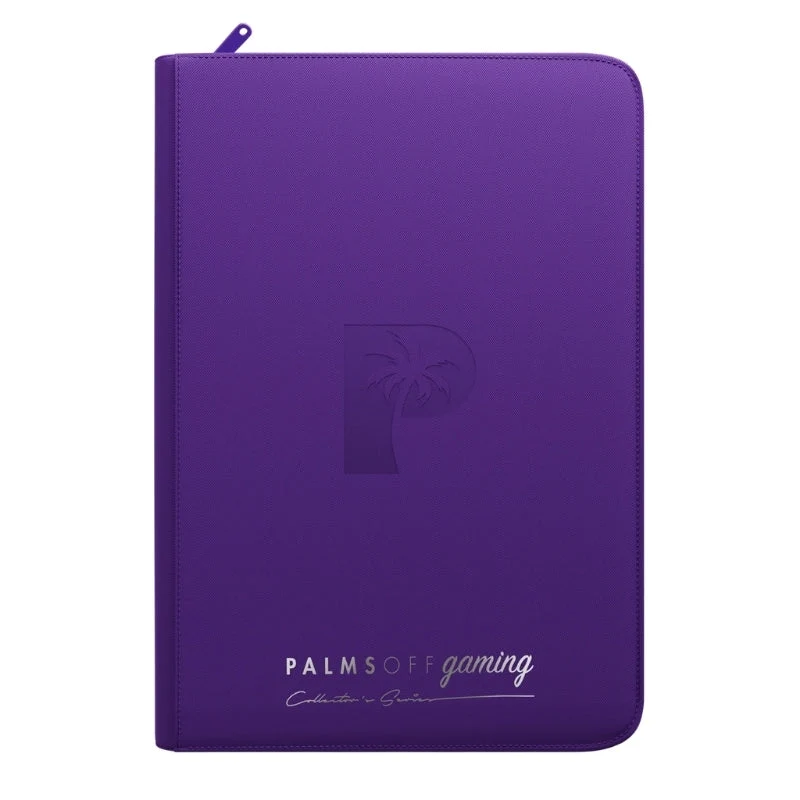 Palms Off Gaming Collector's Series Card Loader TOP LOADER Clear Zip Binder - Purple