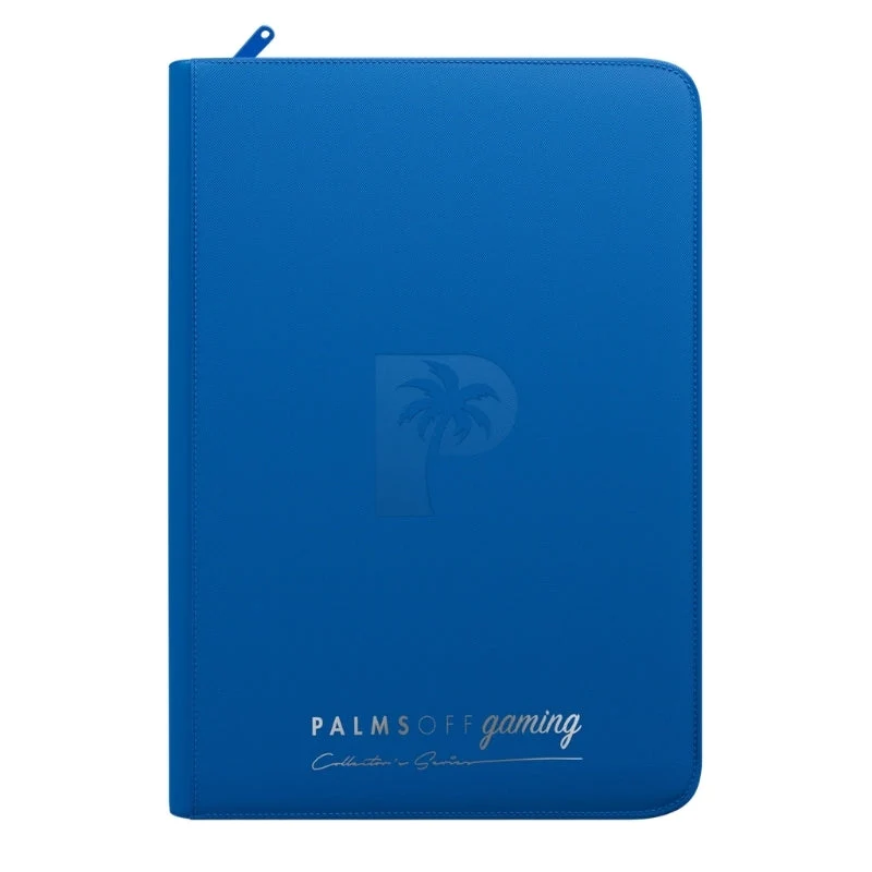 Palms Off Gaming Collector's Series Card Loader TOP LOADER Clear Zip Binder - Blue