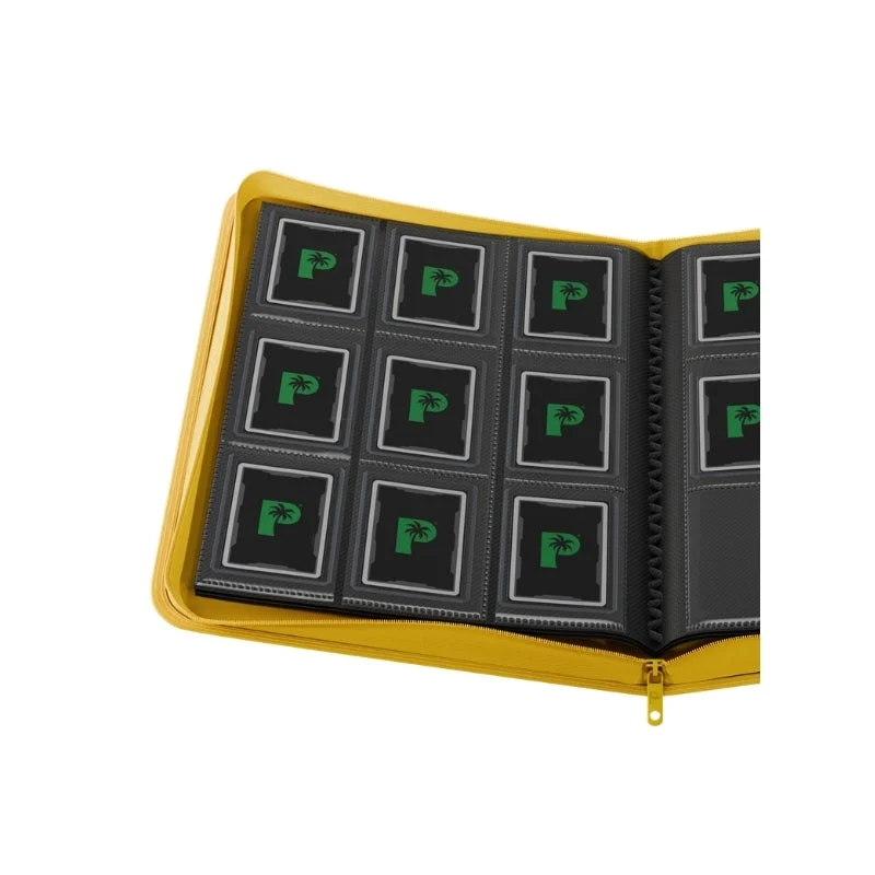 Palms Off Gaming Collector's Series Card Loader TOP LOADER Clear Zip Binder - Yellow