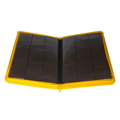 Palms Off Gaming STEALTH 9 Pocket Zip Trading Card Binder - Yellow