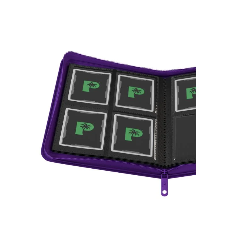 Palms Off Gaming Collector's Series 4 Pocket Zip Trading Card Binder - Purple